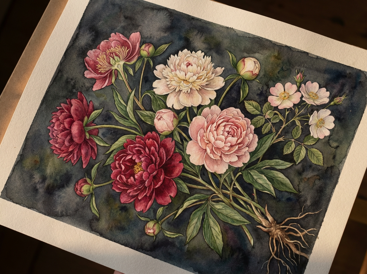 Botanical illustration watercolour
